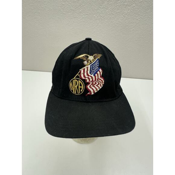 NRA Millennium Member Snapback Hat Black Eagle American Flag Adjustable Cap - Picture 1 of 8